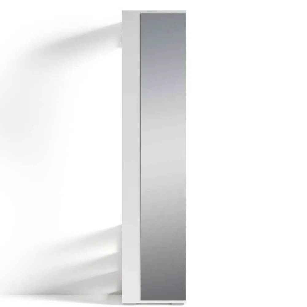 Wohnen Garderoben|Garderoben*Standgarderobe mit Spiegel in Weiß - Emja