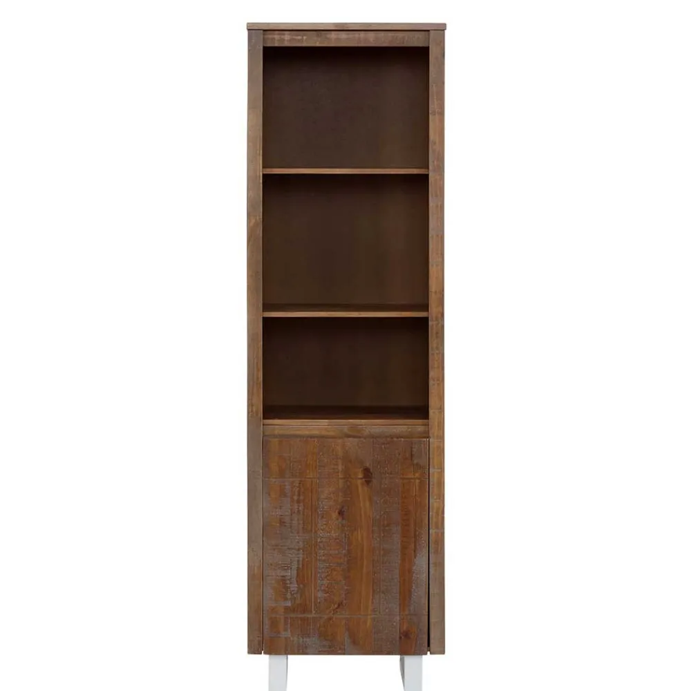 Wohnen Standregal aus Kiefer Massivholz Dunkel - Lavagna