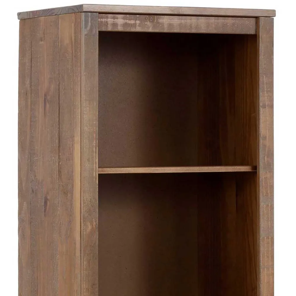 Wohnen Standregal aus Kiefer Massivholz Dunkel - Lavagna