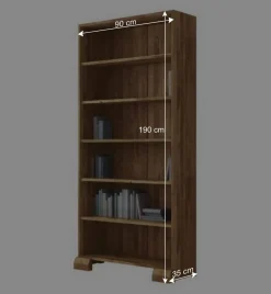 Wohnen Standregal Vaskov aus Wildeiche Massivholz