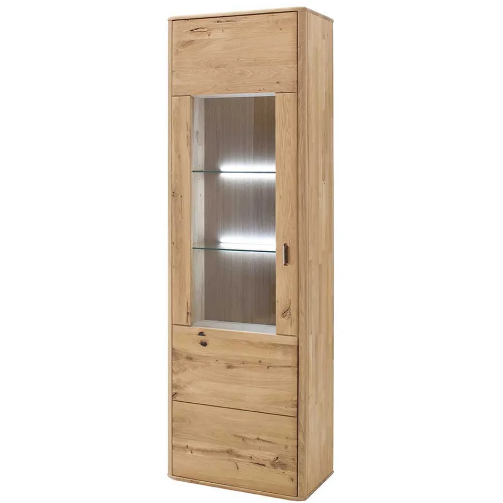 Wohnen Esszimmer-Vitrinen|Vitrinen*Standvitrine aus Balkeneiche - Destal