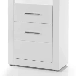 Wohnen Standvitrine in Hochglanz Weiß Yulis 2-türig