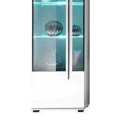 Wohnen Standvitrine Jetongos in Weiß Hochglanz