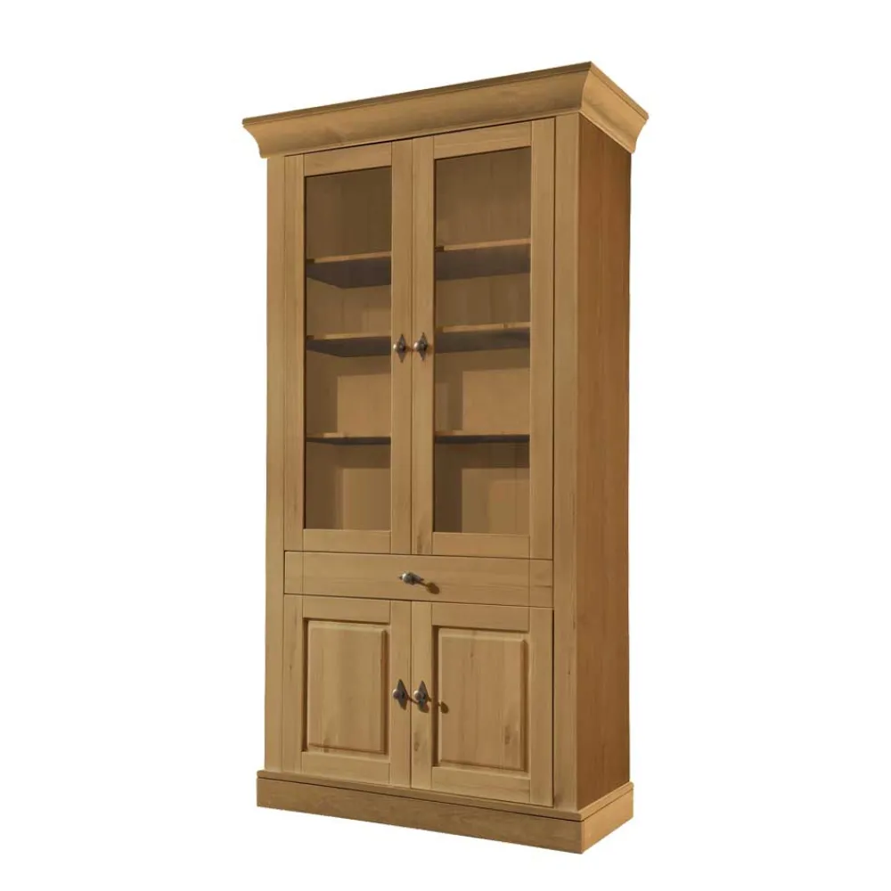 Wohnen Esszimmer-Vitrinen*Standvitrine Piatra aus Kiefer teilmassiv