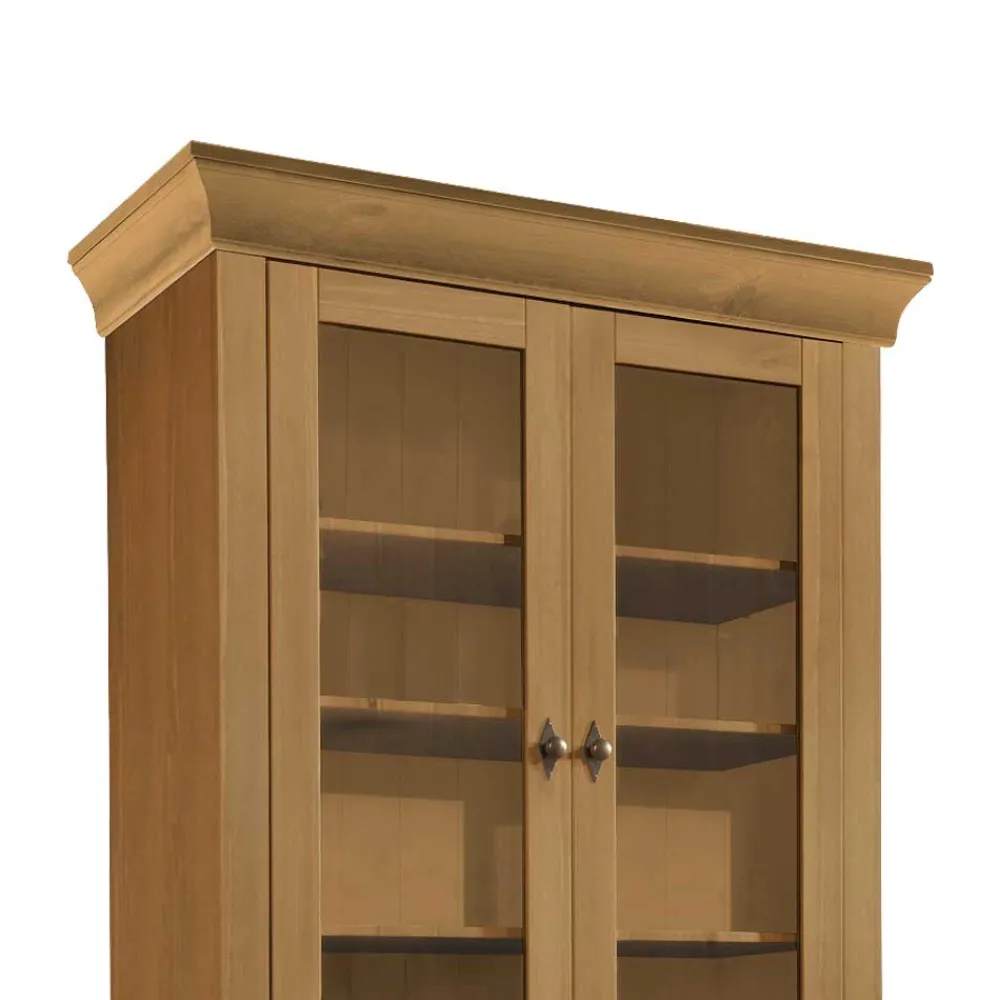 Wohnen Esszimmer-Vitrinen*Standvitrine Piatra aus Kiefer teilmassiv