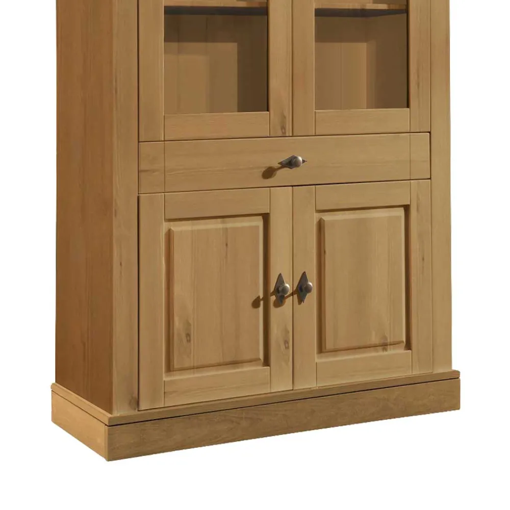 Wohnen Esszimmer-Vitrinen*Standvitrine Piatra aus Kiefer teilmassiv