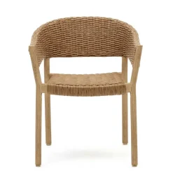 Wohnen Stapelbare Armlehnstühle aus Eukalyptusholz - Finola (4er Set)