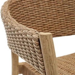 Wohnen Stapelbare Armlehnstühle aus Eukalyptusholz - Finola (4er Set)