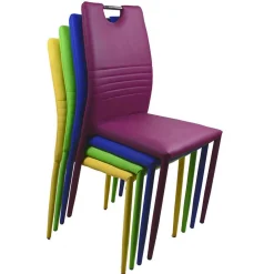 Wohnen Stapelbare Polsterstühle in Gelb - Liguria (4er Set)