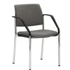 Wohnen Bürostühle*Stapelbarer Armlehnenstuhl in Grau Stoff - Lovanna