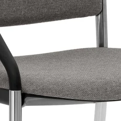 Wohnen Bürostühle*Stapelbarer Armlehnenstuhl in Grau Stoff - Lovanna