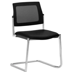 Wohnen Esszimmerstühle|Bürostühle*Stapelbarer Freischwinger Stuhl in Schwarz - Campane