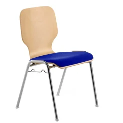 Wohnen Stapelbarer Stuhl in Buche & Blau - Subra