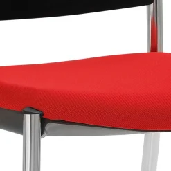 Wohnen Bürostühle*Stapelstuhl in Schwarz & Rot & Chrom - Oona