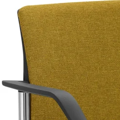 Wohnen Stapelstuhl mit Armlehnen in Gelb Stoff - Eckomy