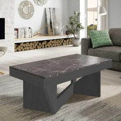 Wohnen Staufach Couchtisch in Schwarzgrau & Dunkelgrau - Cadruna