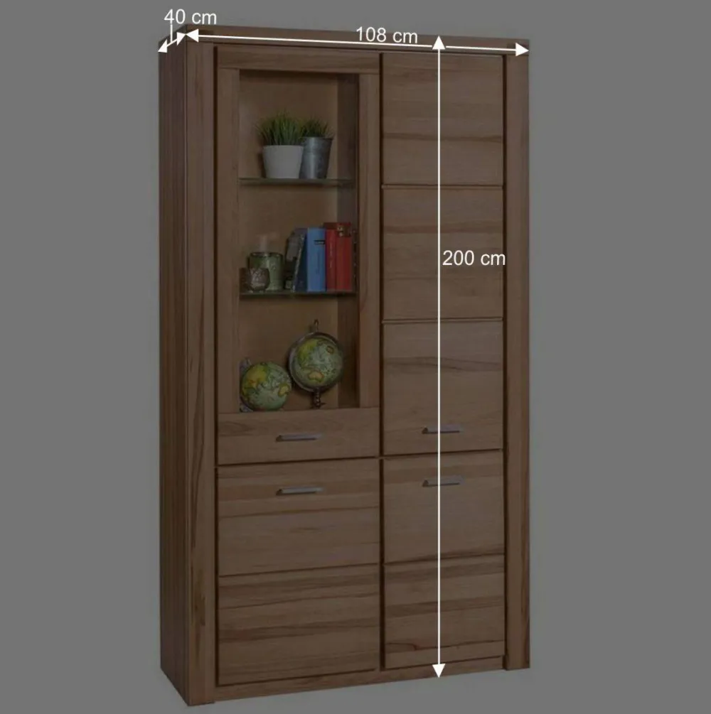 Wohnen Wohnwände|Wohnwand*Stauraum Anbauwand aus Holz - Uhelia (vierteilig)