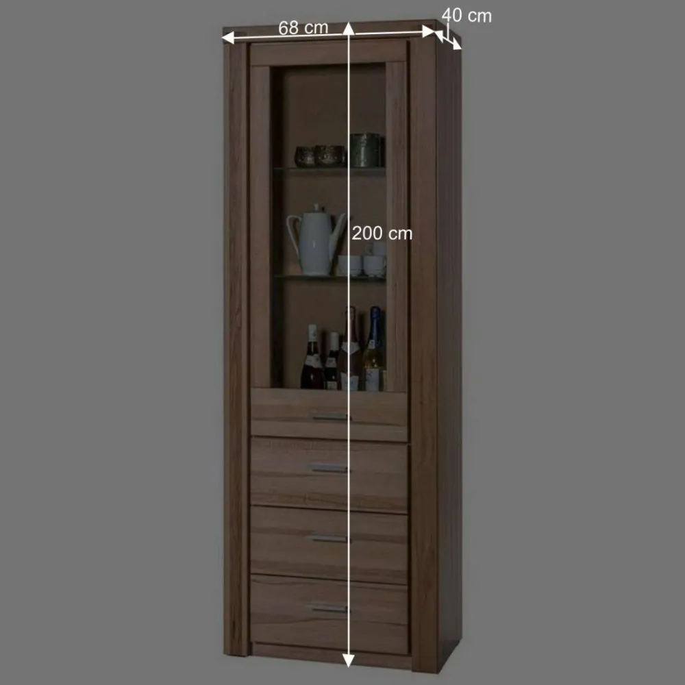 Wohnen Wohnwände|Wohnwand*Stauraum Anbauwand aus Holz - Uhelia (vierteilig)