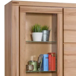 Wohnen Wohnwände|Wohnwand*Stauraum Anbauwand aus Holz - Uhelia (vierteilig)