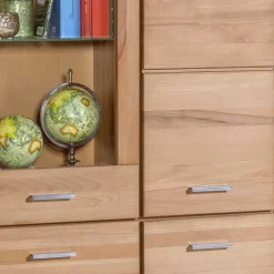 Wohnen Wohnwände|Wohnwand*Stauraum Anbauwand aus Holz - Uhelia (vierteilig)