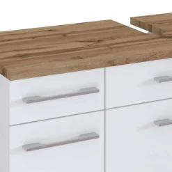 Wohnen Waschtisch|Waschbeckenunterschränke*Stauraum Badschrank mit Siphon-Ausschnitt - Enwicos I