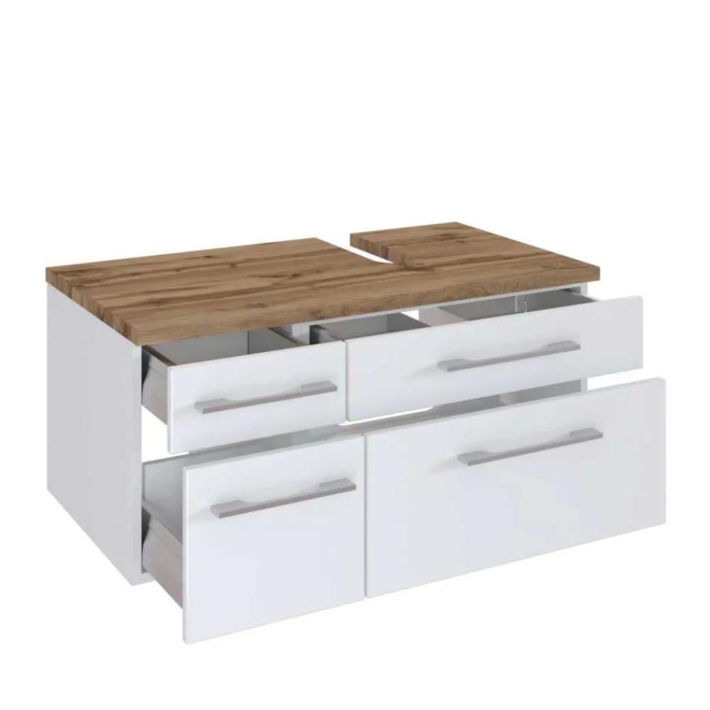 Wohnen Waschtisch|Waschbeckenunterschränke*Stauraum Badschrank mit Siphon-Ausschnitt - Enwicos I