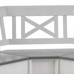 Wohnen Küchenbänke|Esszimmerbänke*Stauraum Eckbank Yoan in Weiß mit Grau