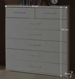 Wohnen Stauraum Kommode Mellevos in Weiß