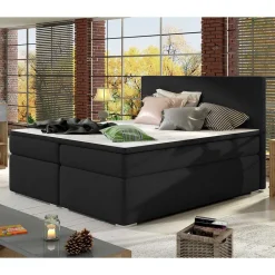 Wohnen Braune Möbel|Jugendbetten*Stauraum Polsterbett in Schwarzbraun - Bevania