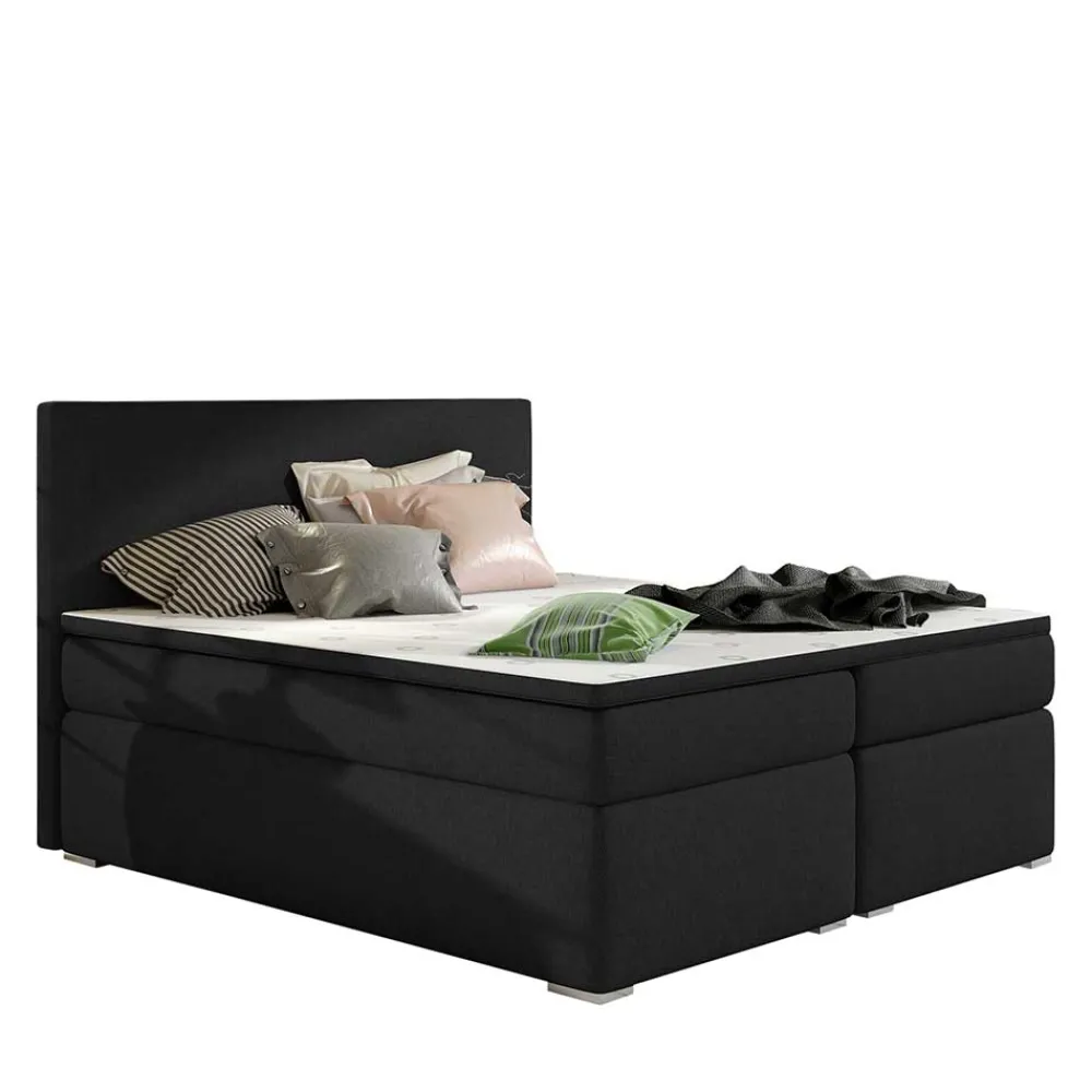 Wohnen Braune Möbel|Jugendbetten*Stauraum Polsterbett in Schwarzbraun - Bevania