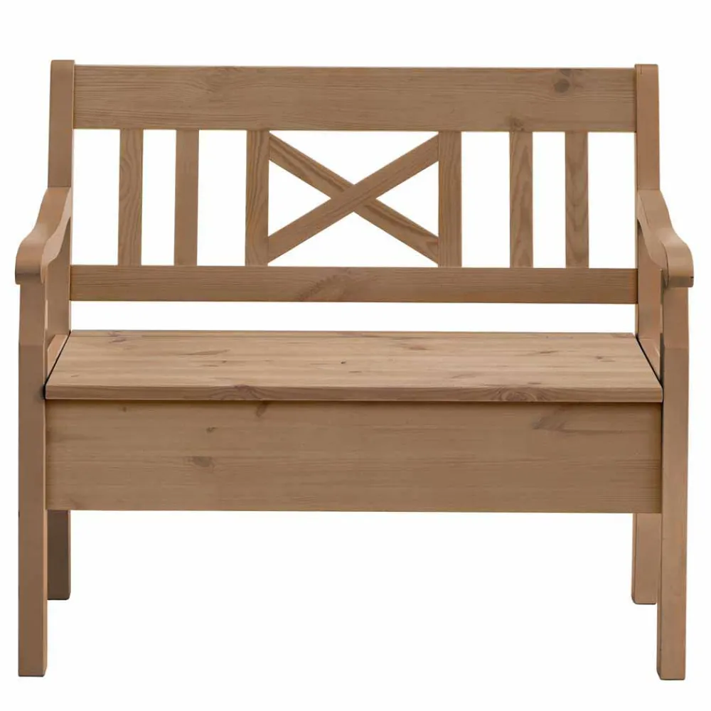 Wohnen Schuhschränke|Garderobenbänke*Stauraumbank Giurgia aus Kiefer massiv