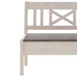 Wohnen Küchenbänke|Esszimmerbänke*Stauraumbank Yoan in Weiß Grau