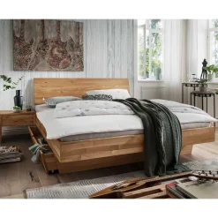 Wohnen Stauraumbett & Nachtkonsolen - Esvilda I (dreiteilig)