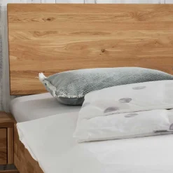 Wohnen Stauraumbett aus Wildeiche Massivholz - Esvilda