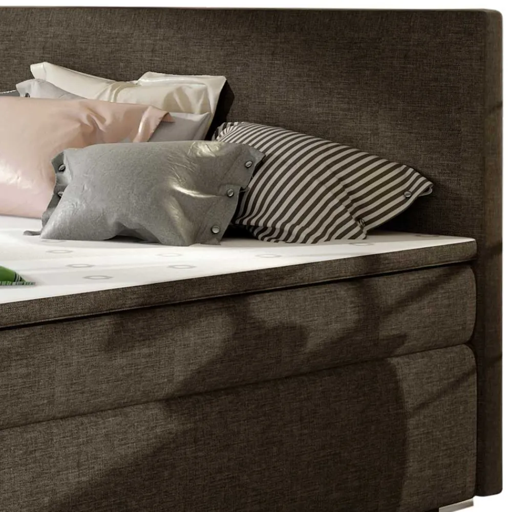 Wohnen Stauraumbett in Braun Stoffbezug - Casai