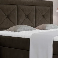 Wohnen Stauraumbett in Dunkelbraun - Giralna