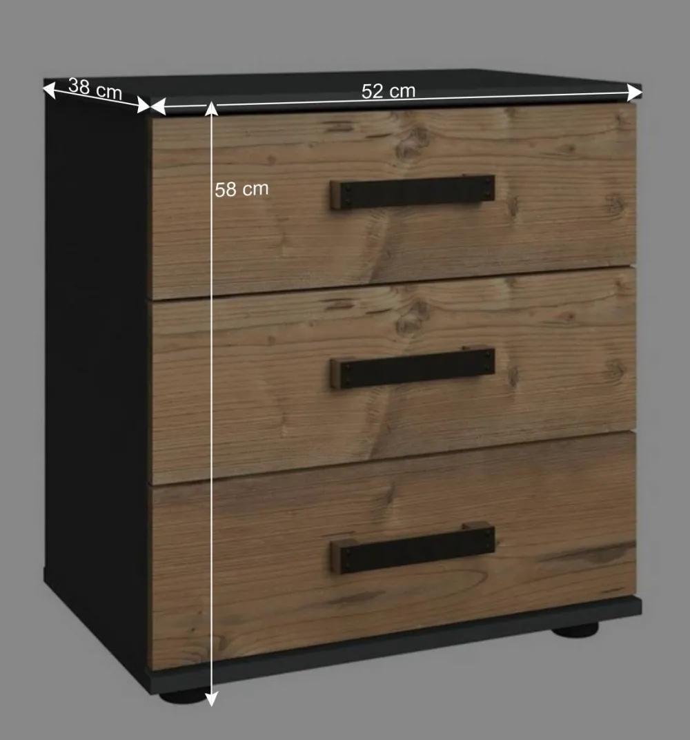 Wohnen Stauraumbett in Tanne Holzoptik - Ardila