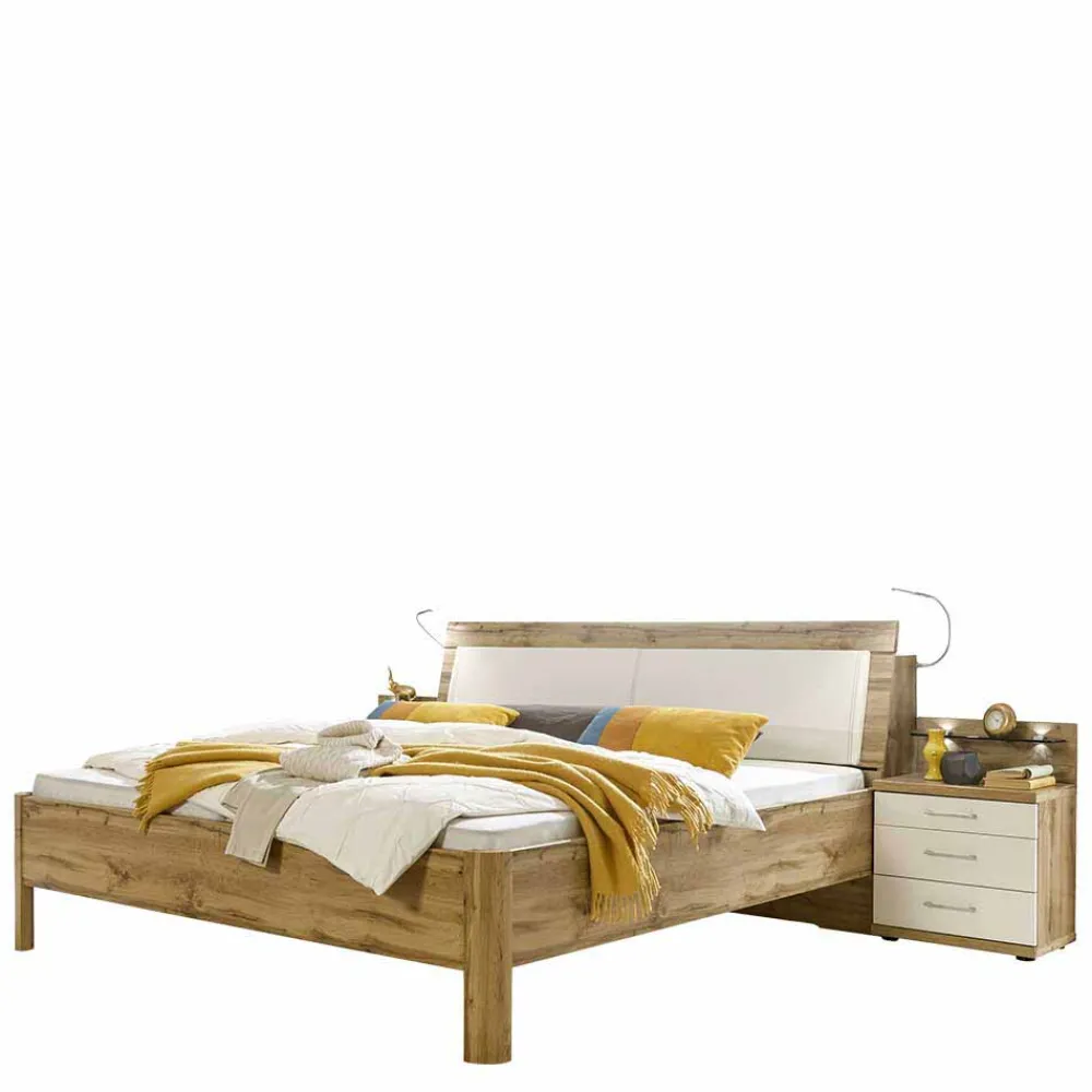 Wohnen Betten|Betten*Stauraumbett Neriman und Nachtkommoden Set (dreiteilig)