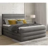 Wohnen Stauraum-Boxspringbett in Dunkelgrau - Pacet