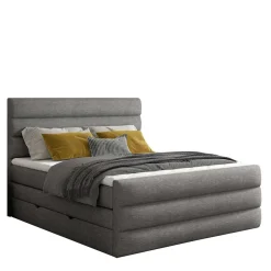 Wohnen Stauraum-Boxspringbett in Dunkelgrau - Pacet