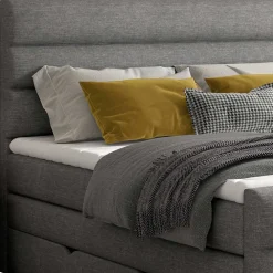 Wohnen Stauraum-Boxspringbett in Dunkelgrau - Pacet