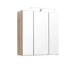 Wohnen Glasmöbel|Badezimmer Komplett*Stehende Badmöbel & Spiegelschrank - Mabeca (vierteilig)