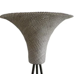 Wohnen Stehlampe mit Seegras Geflecht Schirm - Ciranzo