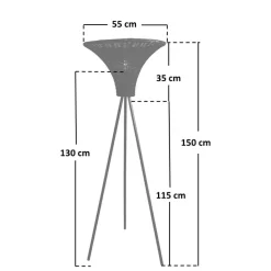 Wohnen Stehlampe mit Seegras Geflecht Schirm - Ciranzo