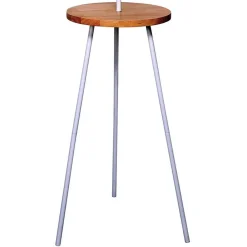 Wohnen Weiße Möbel|Lampen & Leuchten*Stehleuchte mit Ablagetisch aus Holz & Metall - Progressive