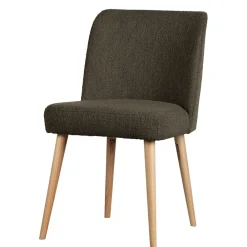 Wohnen Stühle aus braunem Boucle Stoff - Convilla (2er Set)