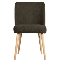 Wohnen Stühle aus braunem Boucle Stoff - Convilla (2er Set)