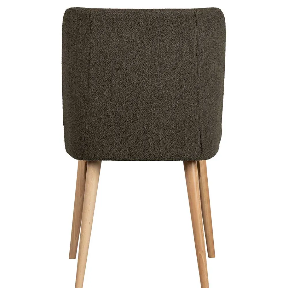 Wohnen Stühle aus braunem Boucle Stoff - Convilla (2er Set)