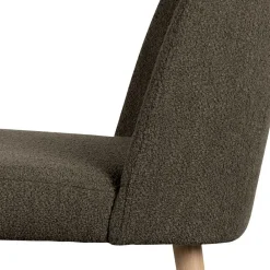 Wohnen Stühle aus braunem Boucle Stoff - Convilla (2er Set)