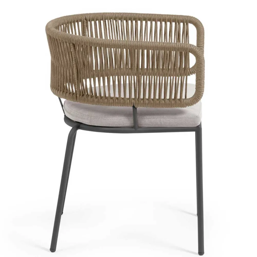 Wohnen Rattanmöbel|Esszimmerstühle*Stühle aus Kordelgeflecht Beige - Wanisha (4er Set)